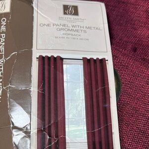 🏠 Jaclyn Smith Deep Red One Curtain Panel with Metal Grommets